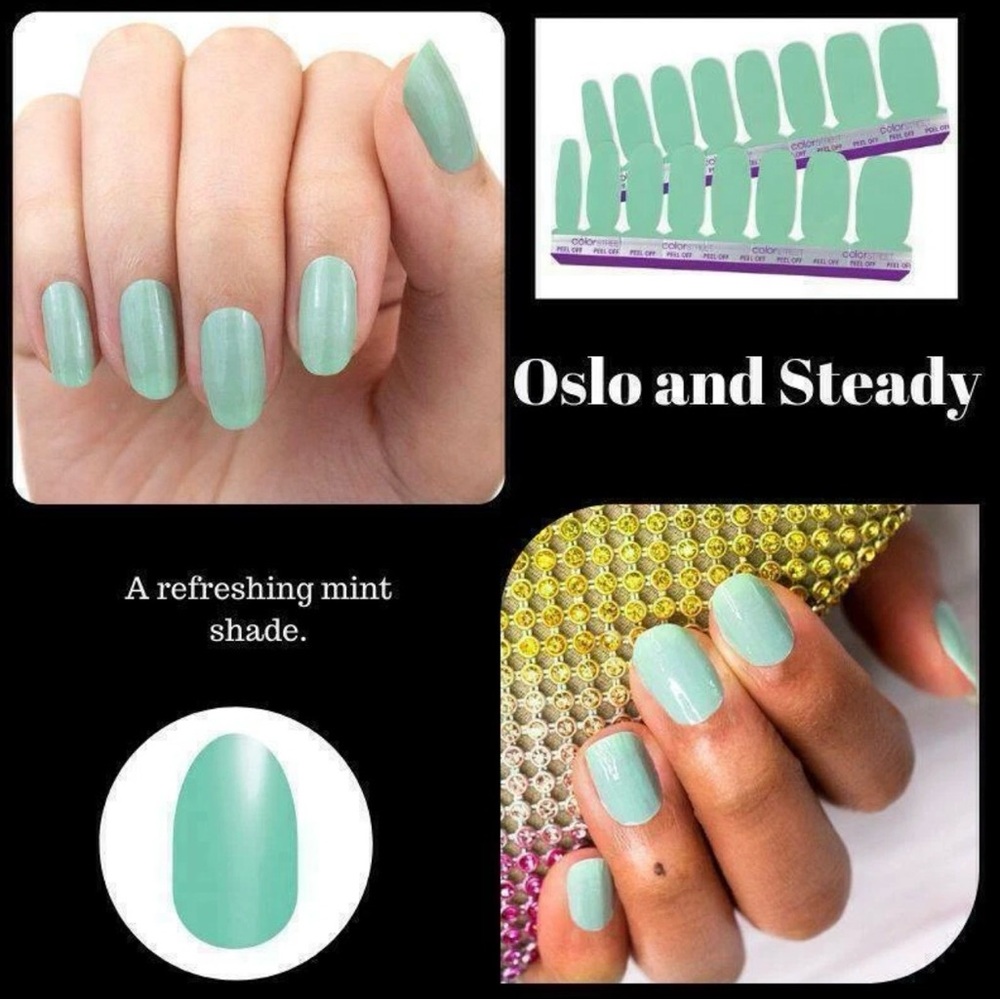 Color Street Oslo and Steady Mint Press-On Nails